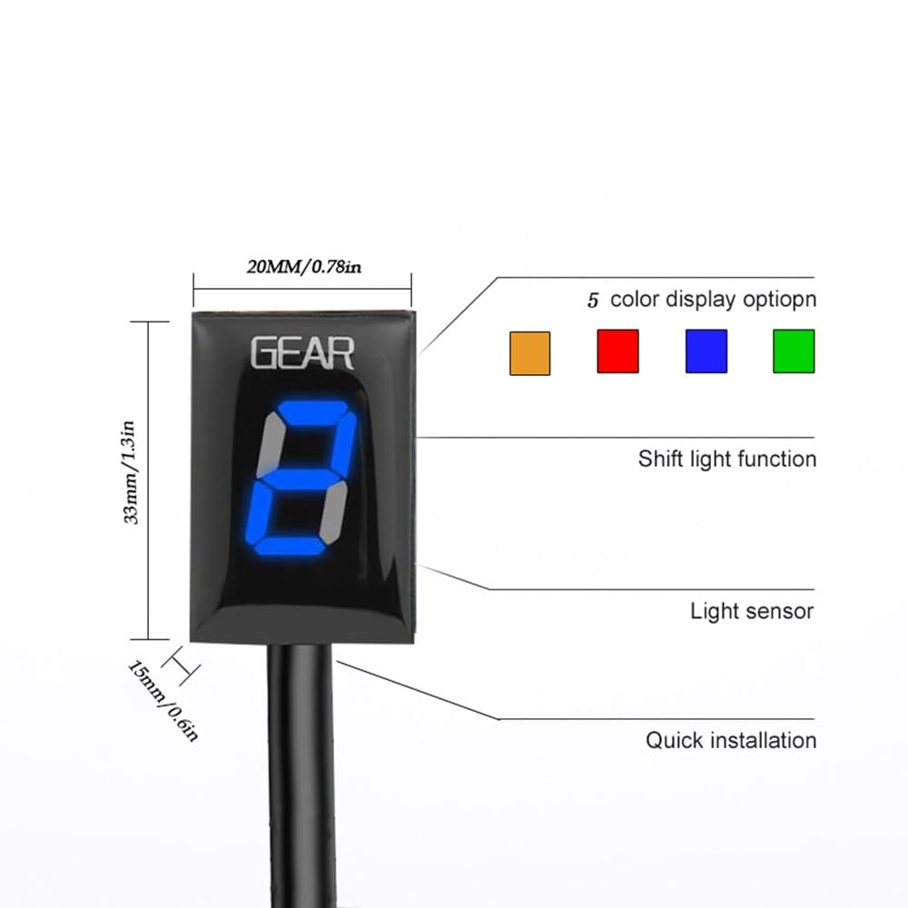Digital Gear Indicator for CB400F CBR400R CBF500 CBR300 vt750 CB1300 NC400X VFR800X CBF1000 F Fury 1-6 Speed Motorcycle Gear Display Indicator