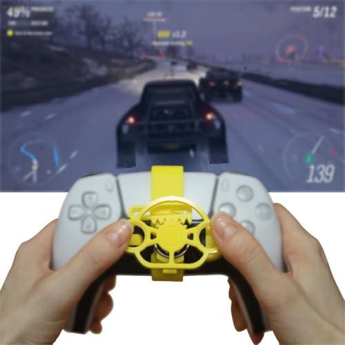 Kivivaka 3D Compact Racing Game Lenkrad Entwickelt für PS5 mit realistischer Fahrsimulation und dynamischem Gameplay (weiß)