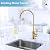 Fonveth Drinking Water Faucet, Upgrade Brushed Gold Single Handle Solid Brass Kitchen Bar Sink Drinking Water Faucet, Water Filtration Faucet