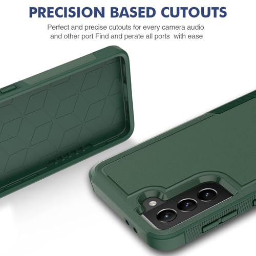 Image of for Samsung Galaxy S21 Plus Case: Dual Layer Protective Heavy Duty Cell Phone Cover Shockproof Rugged with Screen Protector - Military Protection Bumper Tough for Samsung Galaxy S21+ Plus, Dark Green
