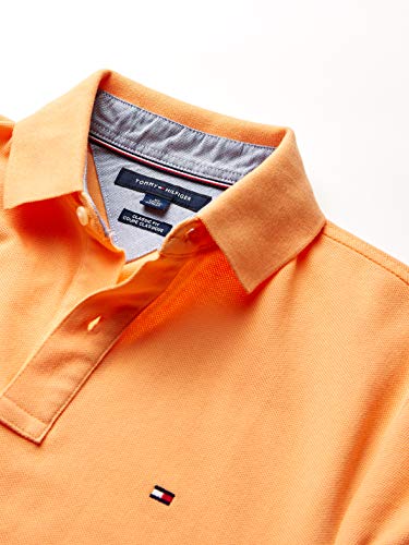 Tommy Hilfiger Men's Short Sleeve In Classic Fit Polo Shirt, Canteloupe, Large Us #TOP6