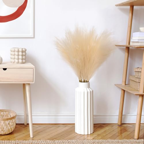AFAMITOO 8 erba artificiale della pampa beige, 97 cm, fiori artificiali, decorazione per la casa, il matrimonio, decorazione da tavolo, decorazione per la casa