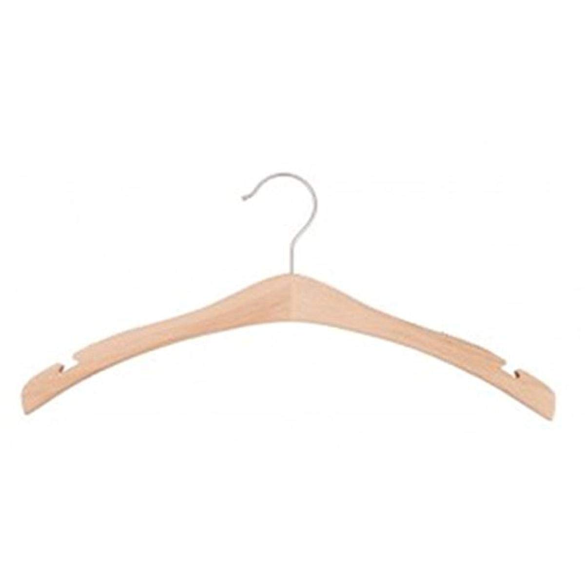 NAHANCO 30617 Signature Wood Hangers, Low Gloss Beech, 16 3/4" (Pack of 100)