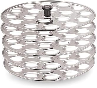 Eleven Rings Mini Idli 5 Plates Stainless Steel Idli Stand/Idli Maker Makes 90 Mini Idlis at Once.