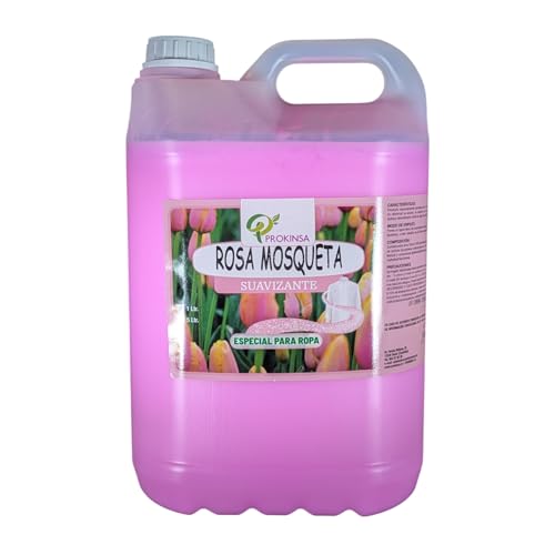 Suavizante de Ropa Líquido Rosa Mosqueta 5L | Suavizante Concentrado Perfumado Multiusos para Hogar, Lavanderías, Hoteles y Hostelería – Fragancia Duradera con Formato Ahorro.