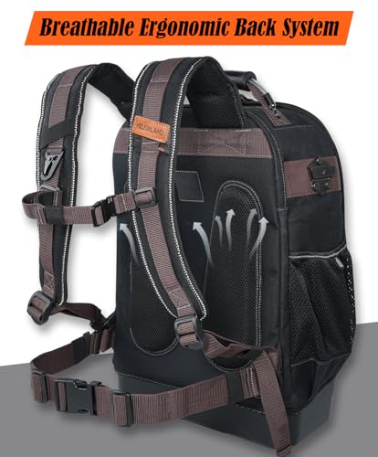 WELKINLAND 76Pockets Hard-Bottom Backpack