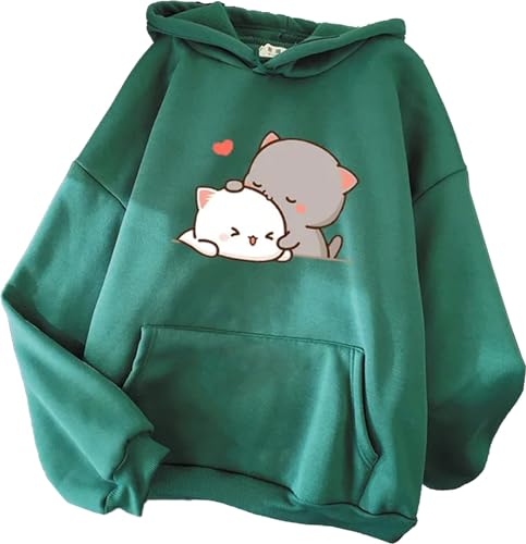 Image of Bear Long Sleeve Oversized Fleece Hoodie Sweater Pullover Hoodie for Women