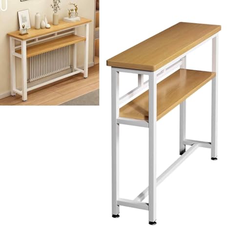 多機能ラジエーターシェルフ。無垢材の天板と厚みのあるスチールフレーム、スタイリッシュなヒーターカバー、防塵・防煙層付き収納ラック付き。(Beige,80cm/32in)