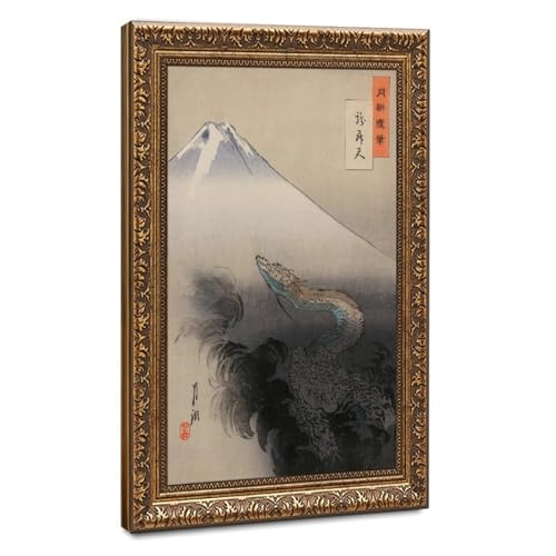 Toile Dragon Ogata Gekko 1897 Cadre Suspendu 61x91 cm
