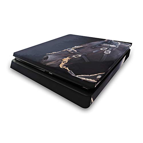Vinyle autocollant PS4 Slim Simone Gatterwe art cheval frison
