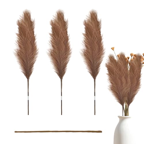 Ramo de Hierba Seca de la Pampa Artificial, 110 cm, Flores secas, Ramo de Hierba de caña Seca, decoración rústica para el hogar de Granja para arreglos Florales de Boda