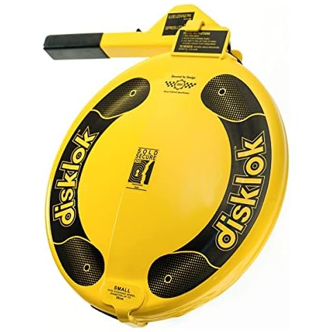 Disklok Car Steering Wheel Full Cover Security Anti-Theft Lock Police Approved (Medium 39cm - 41.5cm, Yellow) Cover