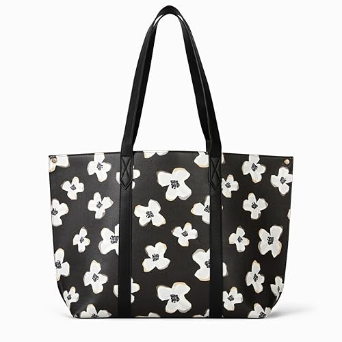 THIRTY-ONE Gifts Signature Tote Bag with Pockets, Faux Leather Tote-Bag Purse with Removable Pouch