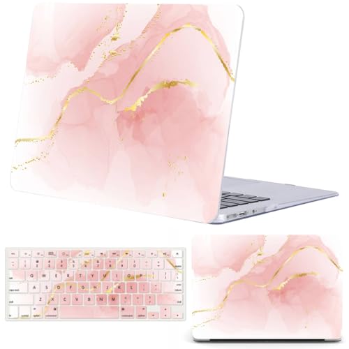 Coque MacBook Pro 15 pouces protection rigide A1707 A1990 étui clavier rose