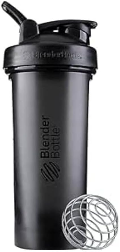 Classic V2 Shaker Bottle Perfect for Protein Shakes and Pre Workout, 28-Ounce, Black
