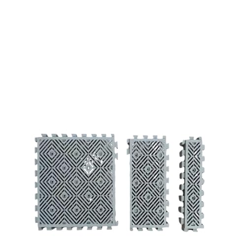 Dalle clipsable antidérapante 20x20 cm verte pour drainage de douche et balcon