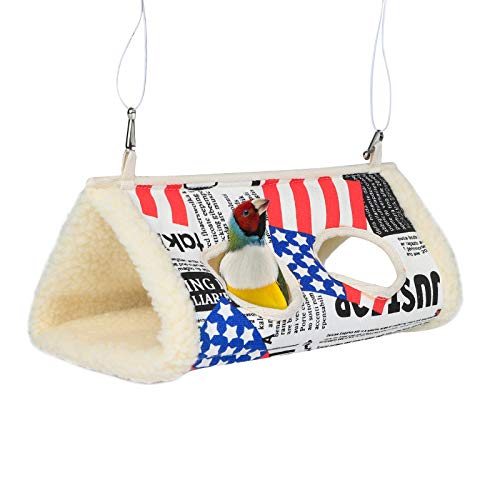 Pluche vogelnest voor papegaaien, warm, voor de winter, voor kleine en middelgrote papegaaien, golfpitten, zittafels… - Afbeelding 4