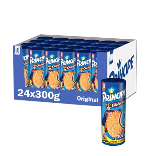 Príncipe Original, Galletas Sándwich Rellenas de Crema de Chocolate con Leche, Pack 24 x 300g