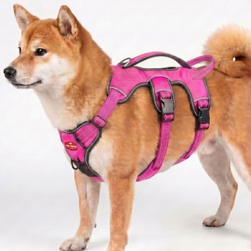Image of Tuff Pupper Escape Proof No Escape Dog Harness | 5 Point Adjustable Fit Harness for Dogs | Padded Dog Harnesses | Handle Dog Lift Harnesses