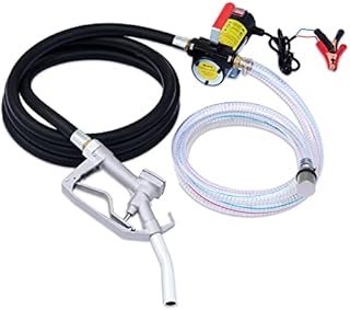 Orion Motor Tech Diesel Transfer Pump, 12 Volt Fuel Transfer Pump with Nozzle Hoses for Diesel, Kerosene, Machine, Transformer Oil, Self Priming Fuel Pump DC Electric Diesel Fuel Transfer Pump Kit