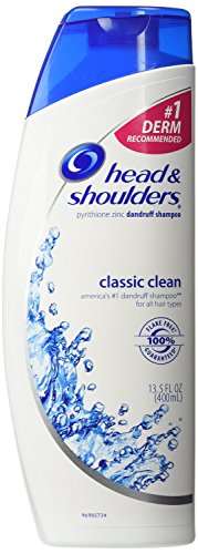 Head & Shoulders Classic Clean Dandruff Shampoo 13.5 oz Per Bottle (2 Bottles)