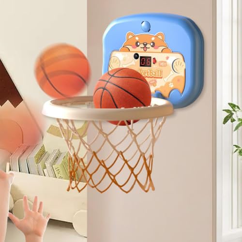 Mini cesta de baloncesto anticaídas con tablero interactivo para evitar el sedentarismo 3