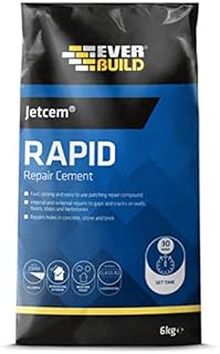 Everbuild Jetcem Rapid Repair Cement | Strong & Easy to Use Patching Repair Compound - Suitable for Repairs Gaps and Cracks - Grey, 6 kg
