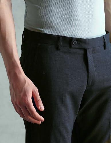 Image of Arrow Men's Tapered fit Textured Trousers