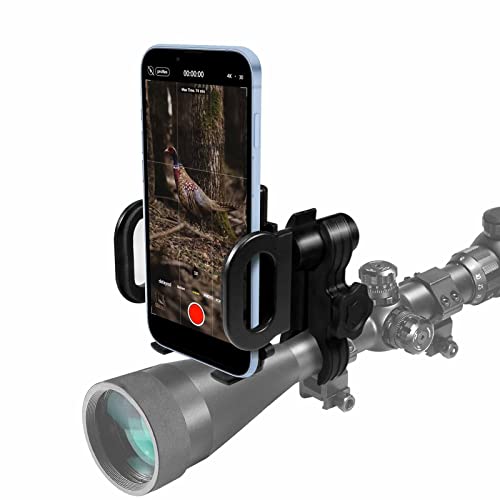 Phone Scope Mount, Camera Mount with 360 Degree Free Rotation, Adjustable Phone Mount for Bicycle,Bow