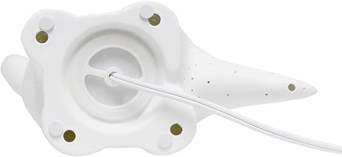 Miniatura 8 de Simple Designs LT2093-WHT Lámpara de mesa de dinosaurio brontosaurio de porcelana, color blanco