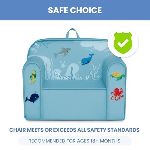 Delta Children Mix & Match Cozee Kids Chair with Interchangeable Patches, Underwater - image 7