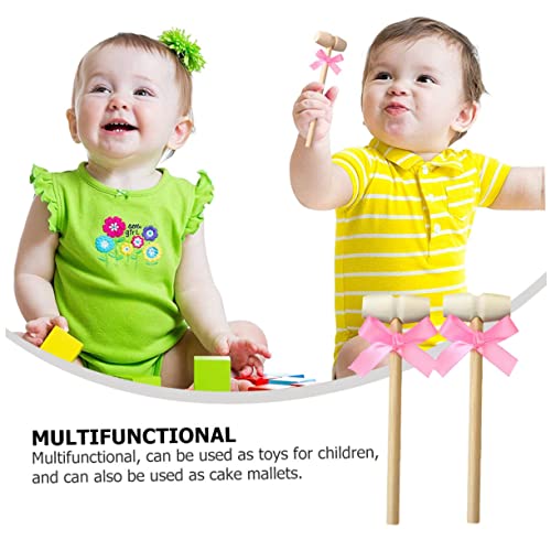 UPKOCH 5 Peças De Ornamentos De Martelo De Madeira Marteladas Mini Martelos De Madeira Para Mini Mar