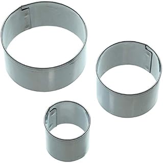 KitchenCraft Sweetly Does It Fondant Cutters, Round, Stainless Steel, Set of 3