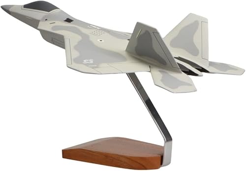 Miniatura 4 de High Flying Models Lockheed Martin F-22 Raptor Escultura de caoba grande