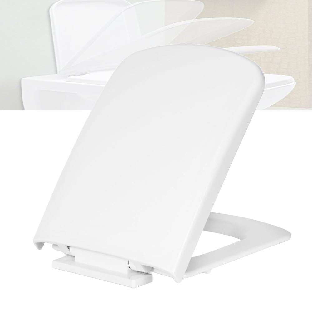 MLD European Toilet Commode Seat Cover Slow Close | Rectangular Shaped Noise Proof For White Commode seat cover toilet seat Hydraulic Soft Closing HSQT4060 (Color-White,Plastic) (B0CGDQSCJ6) Amazon Price History, Amazon Price Tracker