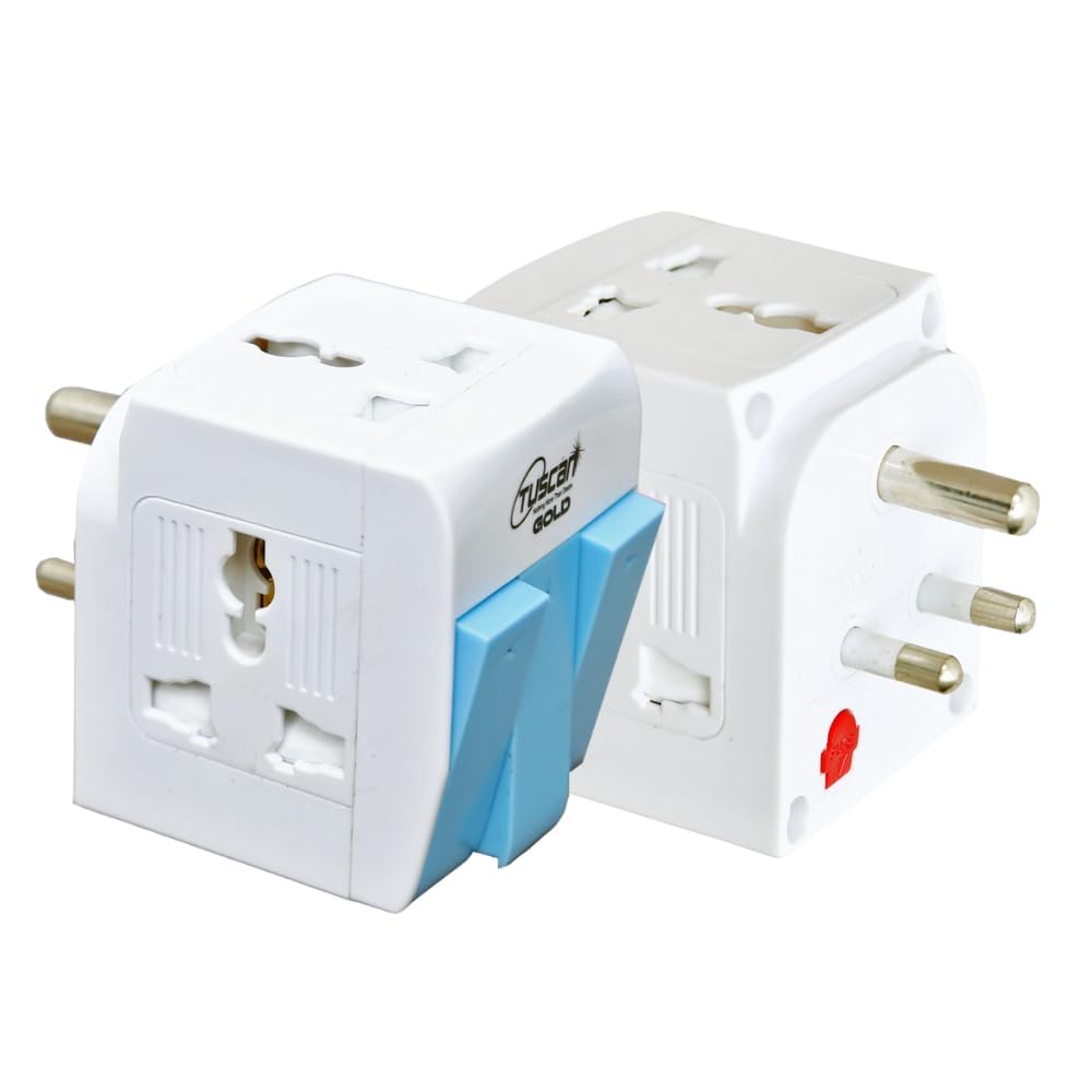 Universal Adapter Plug with LED Indicator –3-Pin & 2-Pin Multi-Outlet Socket Cube with Individual Switch & Dual USB Ports, Built-in Surge Protection & Child Safety Shutter for Home, Office & Travel-image-44