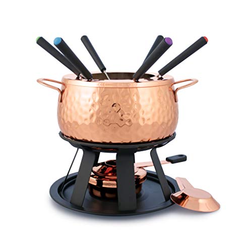 Swissmar 11-Piece Biel Meat Fondue Set Copper