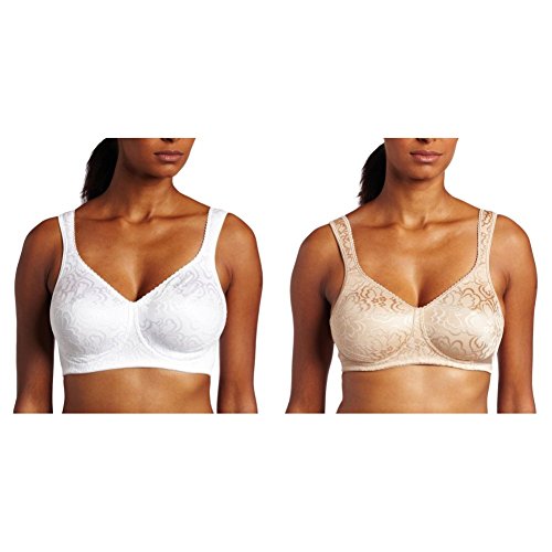 Playtex womens 18 Hour Ultimate Lift and Support Wire Free Bra, White/Nude, 38C