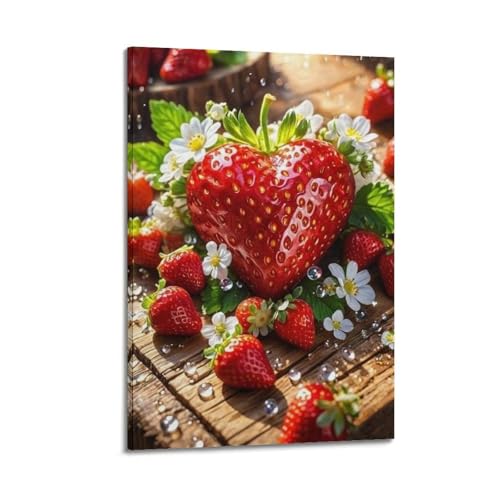Décoration murale moderne cœur fruits fleurs suspendre 20x30