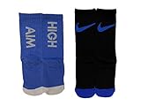 Nike Little Kids' Lightweight Crew Socks 2 Pack (Black(RN0399-C53)/Blue, 5-7(Kids 10C-3Y))