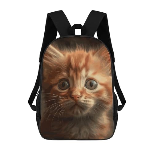 An Orange Cat Bookbag - Ultra Lightweight Portable Backpack Work Travel Backpack for Men Women Fits 16 Inch Notebook