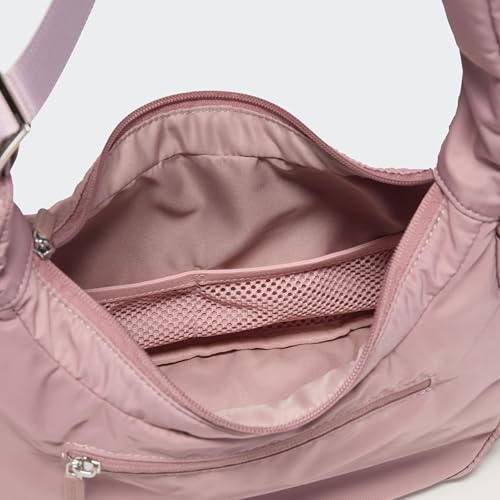 Image of Pander 4L Soft Nylon Crescent Shoulder Bag for Women, Medium Underarm Hobo Purse with Adjustable Strap, Water-Repellent