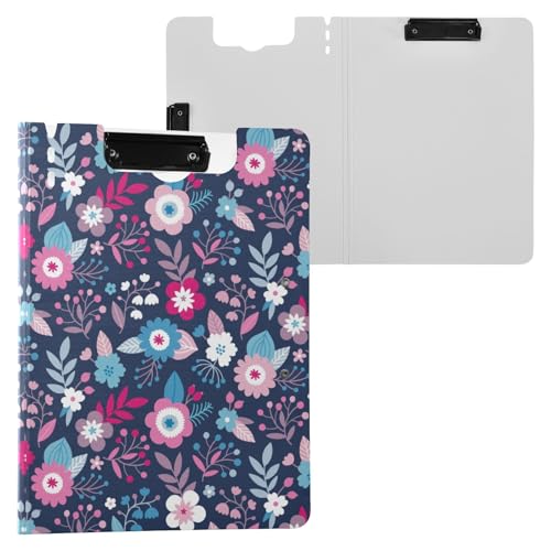 A4 クリップファイル バインダー ファイル クリップボード フォルダー はながら 花柄 フローラル 3 書類入れ ファイルフォルダー 収納 薄型