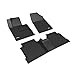 3D MAXpider L1HY05101509 All-Weather Floor Mats for Hyundai Sonata 2015-2019 / Sonata Hybrid 2016-2019 Custom Fit Car Floor Liners, Kagu Series (1st & 2nd Row, Black)