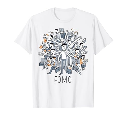 Fear of Missing Out black text FOMO T-Shirt