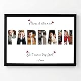 🎨 PERSONNALISATION TOTALE : Ajoutez le prénom de votre enfant (ex : Louis, Jules) et vos 8 plus belles photos pour un rendu émouvant et moderne. Le mot PARRAIN prendra vie à travers vos images pour créer un souvenir unique et rempli d’émotion.