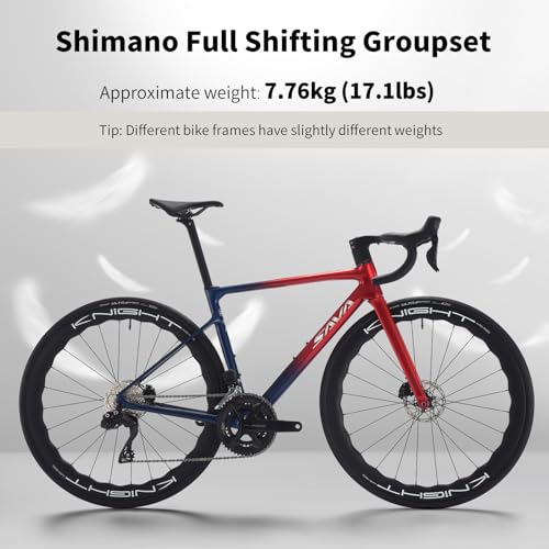 SAVADECK Carbon Fibre Road Bike, Hydraulic Oil Disc Bike