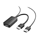 Der aktive HDMI zu DisplayPort Konverter überträgt High-Definition-Audio und -Video von Ihrem Computer an einen DP-Monitor; Erweitern Sie Ihren Arbeitsbereich durch diesen HDMI auf DP Adapter um einen zweiten Monitor