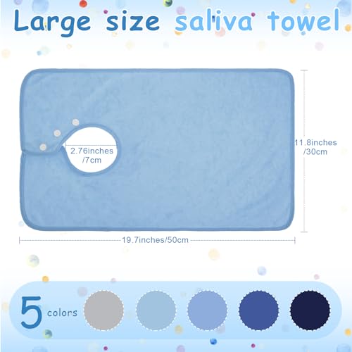 Hercicy Full Coverage Pullover Toddler Baby Bibs Terry Cloth Bibs with Snap Button for 0-4 Years Unisex Feeding Drooling2