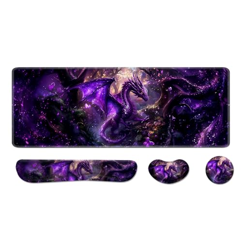 Desk Pad and Keyboard Wrist Rest, Large Mouse Pad + Keyboard...